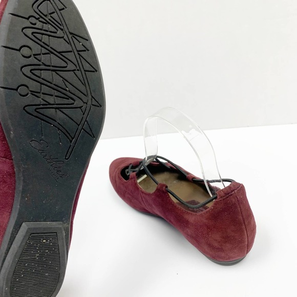 Earth Red Burgundy Essen Flats Ballet Shoes SZ 6.5 - Picture 7 of 7